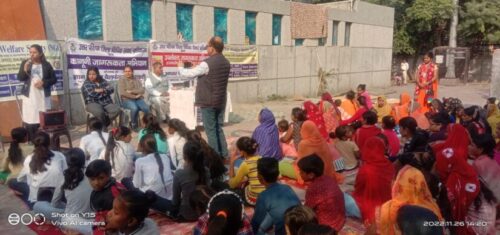North West District Legal Services Authority (under the aegis of NALSA and DSLSA) conducted an awareness program on the topic “Constitution of India” at Shalimar Bagh in association with Gyan Aadhar Foundation