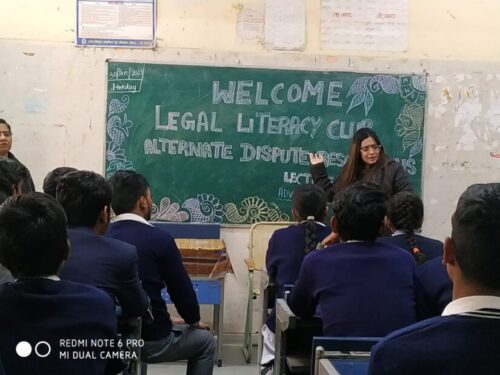 On 30.01.2023 North West District Legal Services (under the aegis of DSLSA and NALSA) conducted a sensitisation cum awareness program  for the students of Govt. Girsls Sr. Sec. School, Shakurpur No.