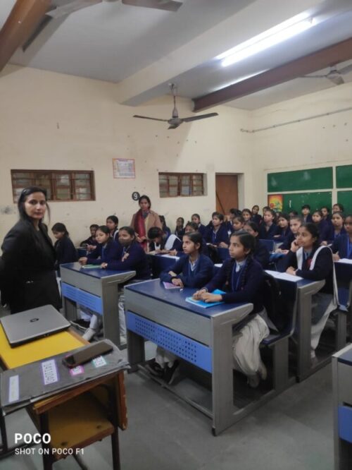 In observance of National Voters Day 25.01.2023, North West District Legal Services Authority (under the aegis of DSLSA and NALSA) conducted an Awareness Program for the students of Govt,. Girls Sr. Sec. School, D Block, Ashok Vihar Delhi