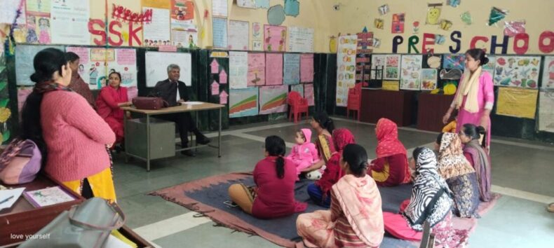 On 18.02.2023 North West District Legal Services Authority  setup a Help Desk and Legal Awareness Program at SSK, Saini Dharamshala, Rampura