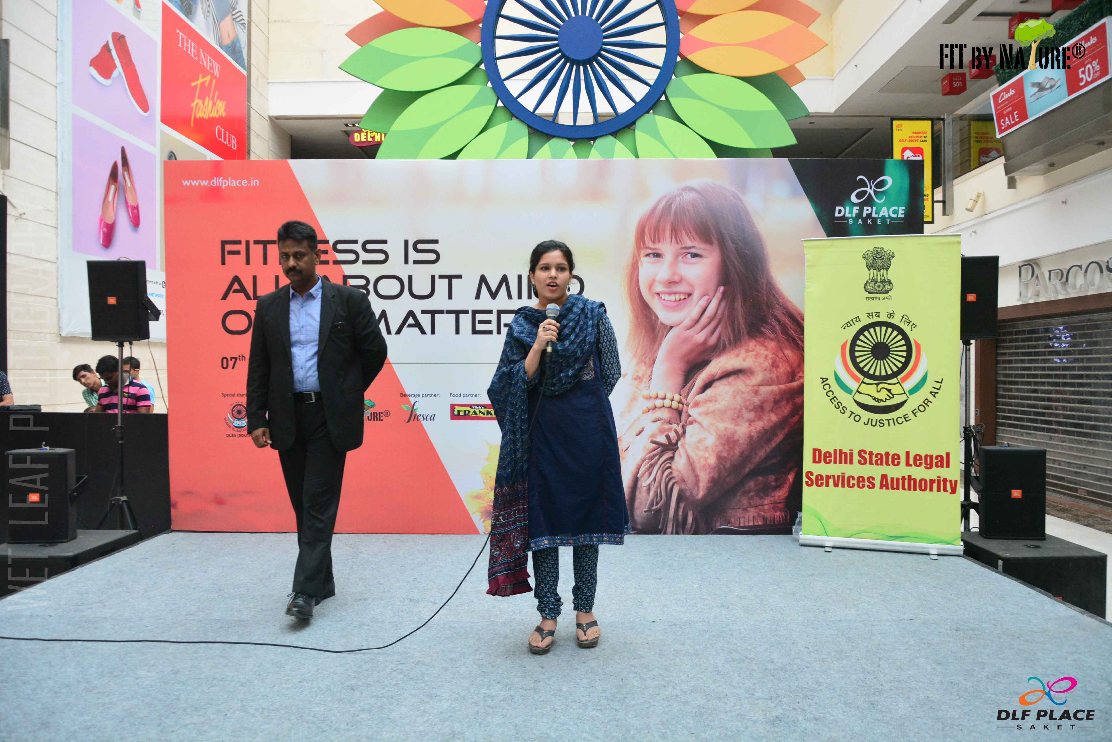 CELEBRATION OF INDEPENDENCE DAY ON 07.08.2016 AT DLF PLACE, SAKET BY DLSA (SOUTH) IN COLLABORATION WITH “FIT BY NATURE” & NGO UDAAN FOR DIFFERENTLY ABLED CITIZENS. THEY WERE AWARE ABOUT THEIR RIGHTS, SPECIAL PRIVILEGES AND WAYS AND MEANS OF EXERCISING THEM.