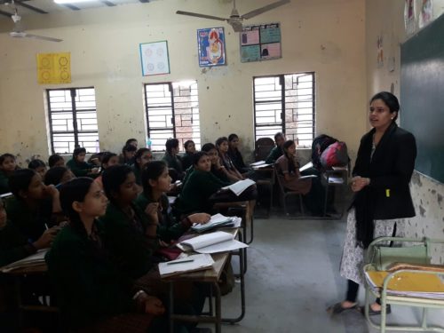 LEGAL LITERACY CLASSES CONDUCTED AT GGSSS, SANGAM VIHAR (I. D. 1923052) ON 08.12.2016