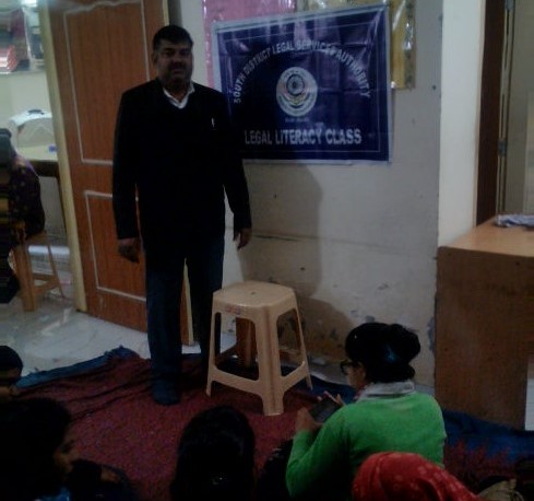 LEGAL AWARENESS PROGRAMME AT SAKAAR OUTREACH, B-16, GALI NO.9, GAGAN VIHA, MITHAPUR, BADARPUR ON 27.01.2017