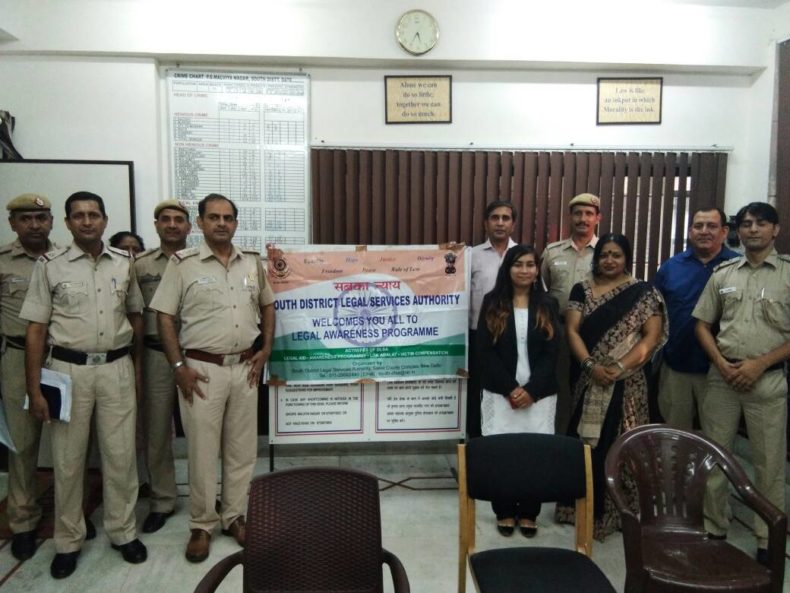 DLSA (SOUTH) ORGANIZED LEGAL LITERACY CLASSES AT POLICE STATION: MALVIYA NAGAR ON 22.06.2017