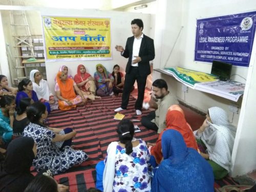 LEGAL AWARENESS PROGRAMME AT COMMUNITY LEVEL IN THE AREA OF KHIRKI VILLAGE, NEW DELHI ON 29.07.2017