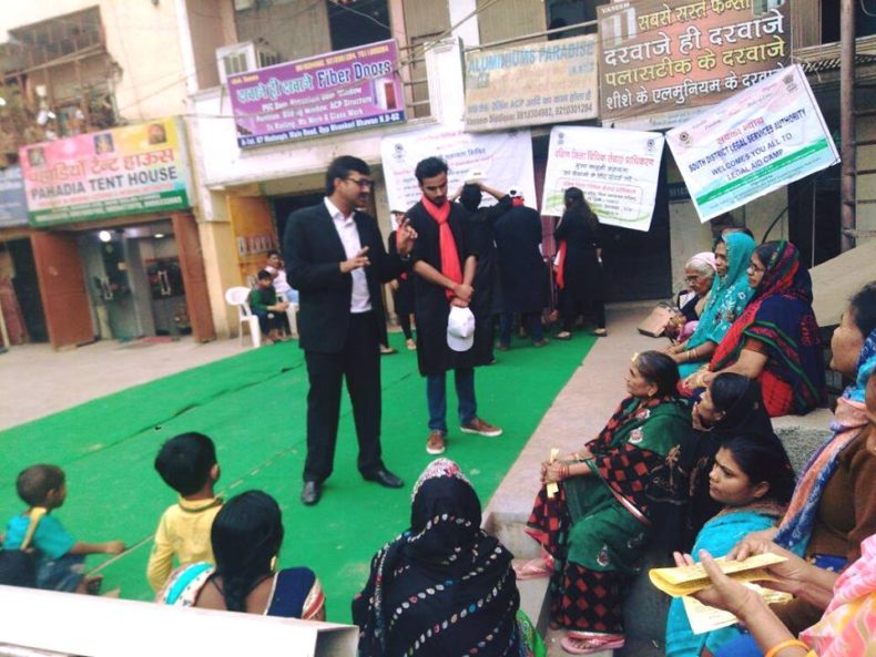 UNDER THE CAMPAIGN “CONNECTING TO SERVE” LEGAL AWARENESS PROGRAMME AT COMMUNITY LEVEL IN THE AREA OF DAKSHIN PURI, PATHSHALA INSTITUTE ON 13.11.2017