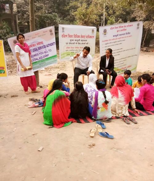 UNDER THE CAMPAIGN “CONNECTING TO SERVE” LEGAL AWARENESS PROGRAMME AT COMMUNITY LEVEL IN THE AREA OF KHIRKI EXTENSION, MALVIYA NAGAR ON 11.11.2017