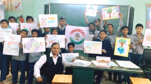 AS PER MONTHLY PLAN ACTION AND CAMPAIGN “CONNECTING TO SERVE” DLSA (SOUTH) CONVENED POSTER MAKING COMPETITION AT GBSSS, KHANPUR NO.1 (1923020) ON 14.11.2017