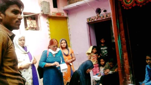 UNER THE ANGANWADI PROJECT “DEHLEEJ” DOOR TO DOOR CAMPAIGN AT J-417, JJ CAMP, TIGRI NEW DELHI ON 13.11.2017