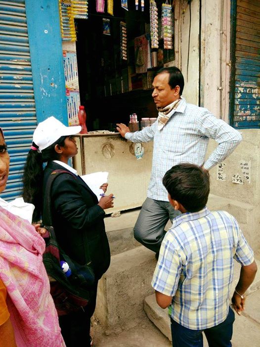 UNER THE ANGANWADI PROJECT “DEHLEEJ” DOOR TO DOOR CAMPAIGN AT C-30, JJ CAMP, TIGRI, NEW DELHI ON 13.11.2017