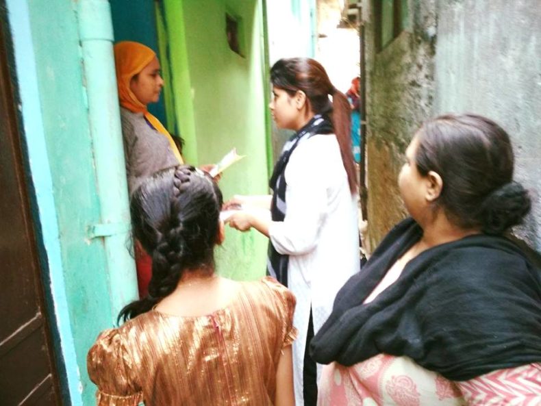 UNER THE ANGANWADI PROJECT “DEHLEEJ” DOOR TO DOOR CAMPAIGN AT A-BLOCK, JJ CAMP, TIGRI EXTENSION, NEW DELHI ON 17.11.2017