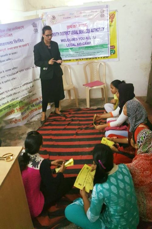 UNDER THE CAMPAIGN “CONNECTING TO SERVE” LEGAL AWARENESS PROGRAMME AT COMMUNITY LEVEL IN THE AREA OF KHIRKI EXTENSION, MALVIYA NAGAR, NEW DELHI ON 15.11.2017