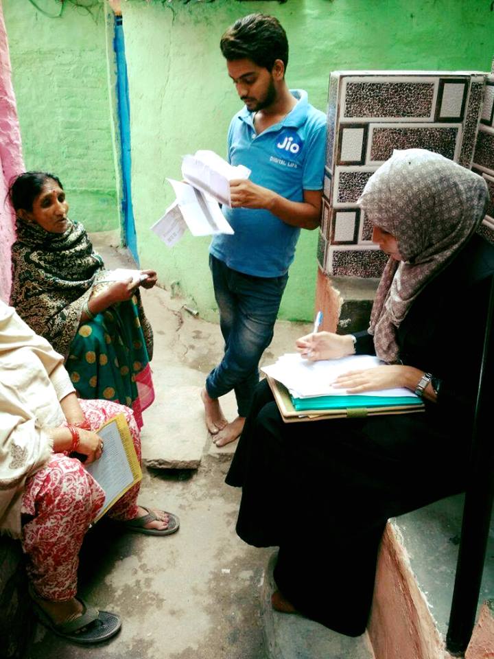 UNER THE ANGANWADI PROJECT “DEHLEEJ” DOOR TO DOOR CAMPAIGN AT E-BLOCK, JJ CAMP, TIGRI EXTENSION, NEW DELHI ON 15.11.2017