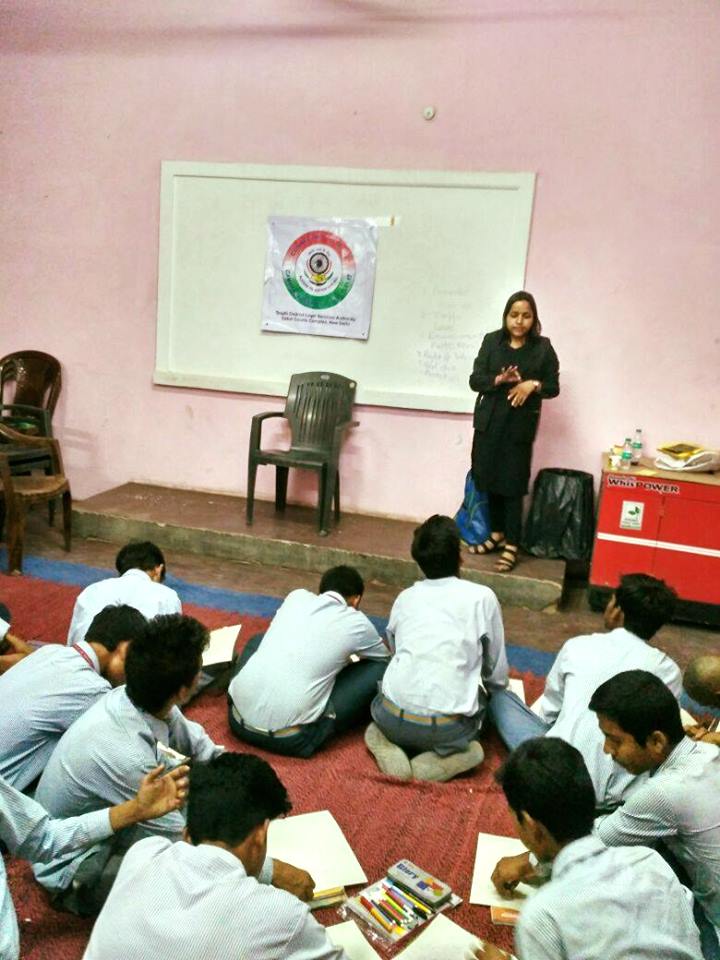 AS PER MONTHLY PLAN ACTION AND CAMPAIGN “CONNECTING TO SERVE” DLSA (SOUTH) CONVENED POSTER MAKING COMPETITION AT GBSSS, J-BLOCK SAKET, 1923074, NEW DELHI ON 17.11.2017