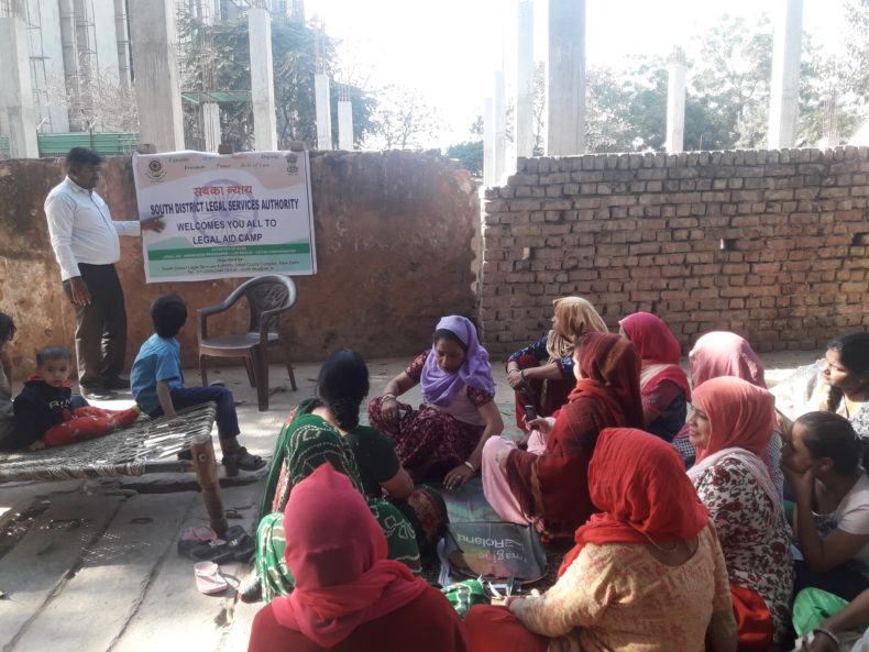 DLSA (SOUTH) ORGANISED LEGAL AWARENESS PROGRAMME IN THE AREA OF AMBEDKAR NAGAR, NEAR RAMABAI GOVT. WOMEN PG COLLEGE ON 27.02.2018