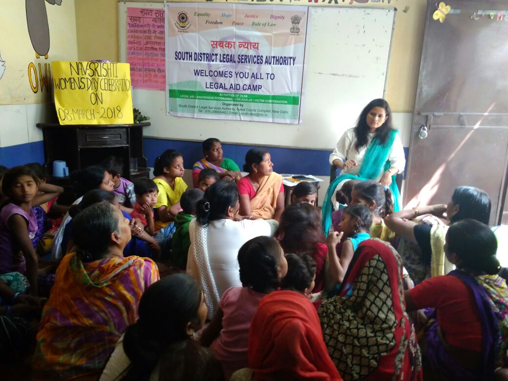 LEGAL AWARENESS PROGRAMME AT COMMUNITY LEVEL IN THE AREA OF NEB SARAI, NEW DELHI ON 10.03.2018