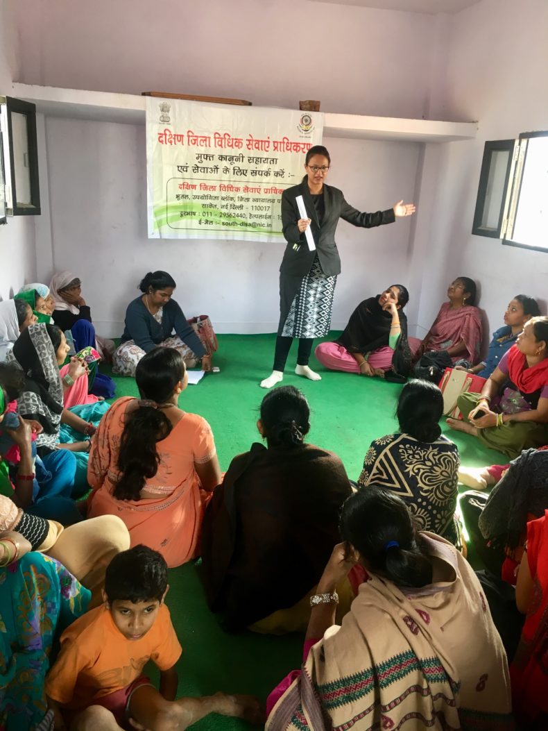 DLSA (SOUTH) ORGANISED LEGAL AWARENESS PROGRAMME IN THE AREA OF TAJPUR PAHARI, BADARPUR ON 21.02.2018