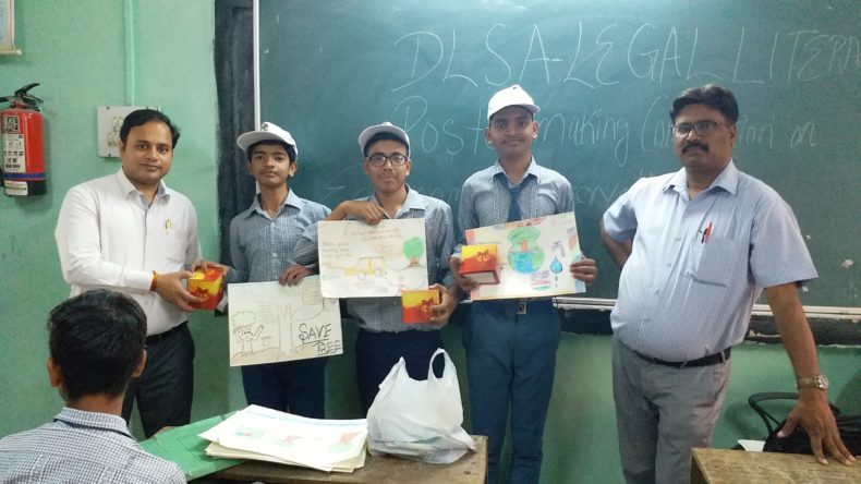 DLSA (SOUTH) CONVENED POSTER MAKING COMPETITION AT GBSSS, KHANPUR NO. 1 (ID-1923020) ON THE OBSERVANCE OF WORLD EARTH DAY ON 16.04.2018