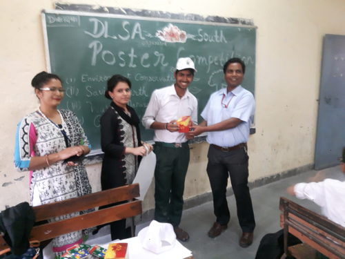 DLSA (SOUTH) CONVENED POSTER MAKING COMPETITION AT GBSSS G BLOCK SAKET, (ID-1923068) ON THE OBSERVANCE OF WORLD EARTH DAY ON 12.04.2018