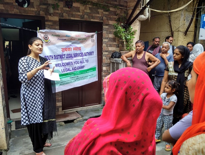 DLSA (SOUTH) ORGANISED LEGAL AWARENESS PROGRAMME IN THE AREA OF MALVIYA NAGAR, NEW DELHI ON 28.07.2018