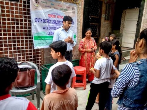 DLSA (SOUTH) ORGANISED LEGAL AWARENESS PROGRAMME IN THE AREA OF DAKSHINPURI, NEW DELHI ON 12.08.2018