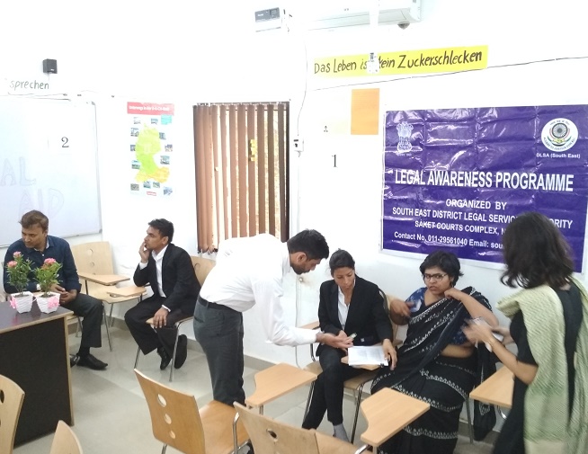 DLSA (SOUTH) ORGANISED LEGAL AWARENESS CAMP IN THE AREA OF GAUTAM NAGAR, NEW DELHI ON 01.09.2018