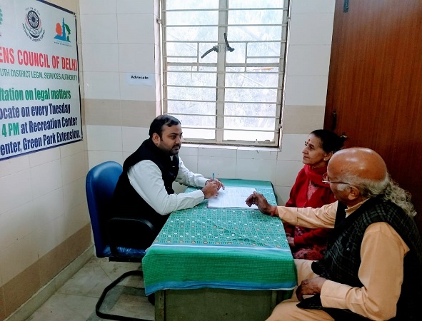 DLSA (SOUTH) ESTABLISHED LEGAL CLINIC AT RECREATION CENTRE, COMMUNITY CENTRE, GREEN PARK, EXTN., NEW DELHI ON 11.12.2018