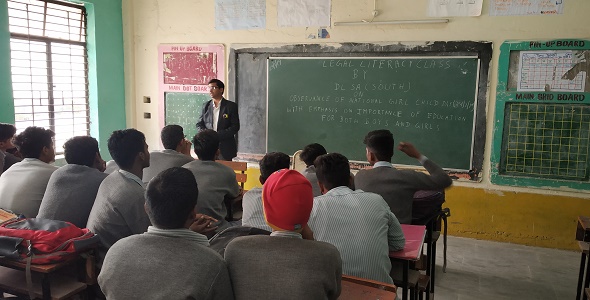 LEGAL LITERACY CLASS AT GBSSS, AYA NAGAR, (ID-1923354) ON 24.01.2019