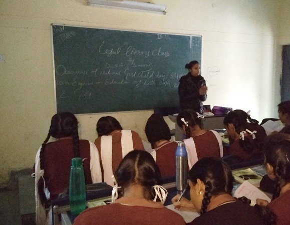 LEGAL LITERACY CLASS AT SKV, J BLOCK, SANGAM VIHAR (1923346) ON 22.01.2019