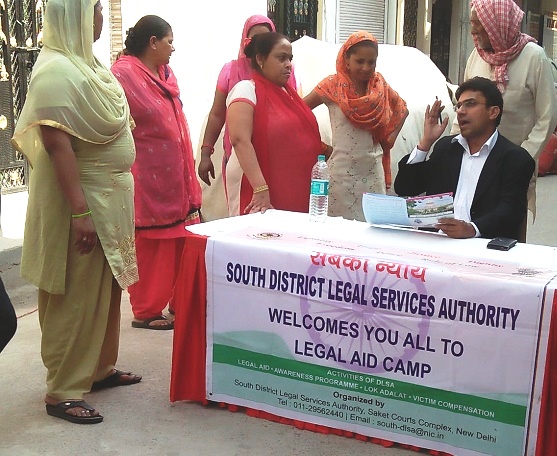 DLSA (SOUTH) ESTABLISHED HELP DESK AT SANGAM VIHAR, NEW DELHI ON 09.04.2019
