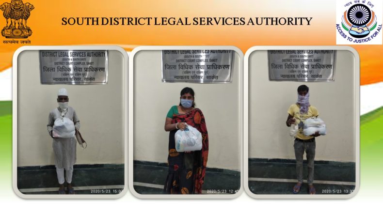 DLSA(SOUTH) PROVIDED RATION TO DISTRESSED PERSONS ON 23.05.2020.