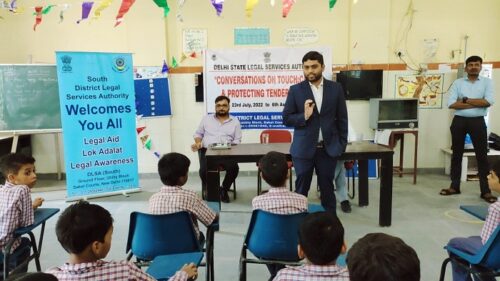 Session organised on Good Touch & Bad Touch at MCD Primary School, MMTC on 27.07.2022