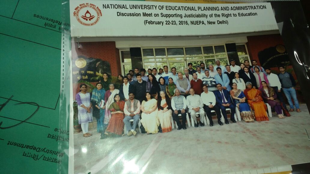 DISCUSSION MEET ON SUPPORTING JUSTICIABILITY OF THE RIGHT TO EDUCATION AT NATIONAL UNIVERSITY OF EDUCATIONAL PLANNING AND ADMINISTRATION ON 22.02.2016