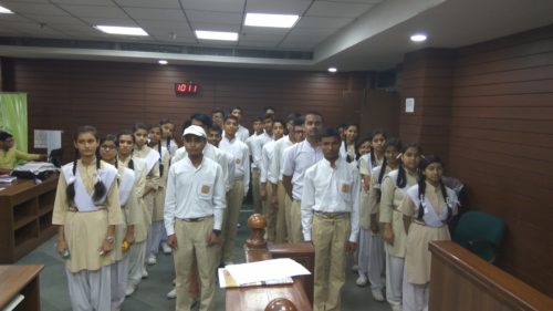 DLSA, SOUTH-EAST ORGANISED A VISIT OF SCHOOL STUDENTS FROM RPVV, ID 1925334 (Lajpat Nagar)  on 10.07.2017 ON SAKET COURTS COMPLEX NEW DELHI.