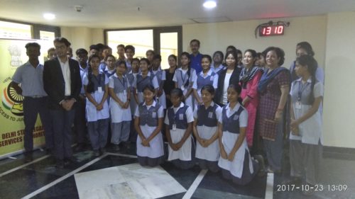 DLSA South East and New Delhi DLSA organized by Jointly Court Visit of Students on 23.10.2017