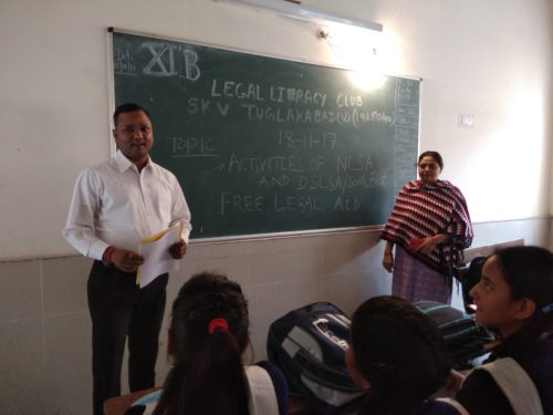 DLSA(SE) organised Legal Literacy Classes Programme on 18.11.2017