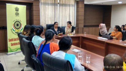 South-East Dlsa organized a Legal Awareness Programme for female Legal Aid Beneficiaries on Court procedures and law related to Domestic Violence on 06.03.2018