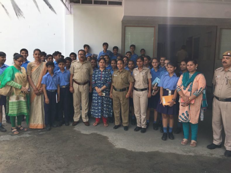 South East-DLSA organized by visit to the police station at Lodi Colony for students of Air Force Bal Bharati Public Suchool on 14.05.2018