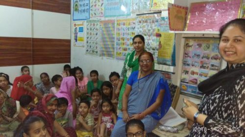 SOUTH EAST DLSA AWARENESS MENSTRUAL HYGIENE DAY AT ANGANWADI CENTRE ON 29.05.2018