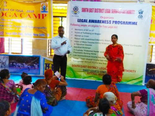 DLSA South-East organised by Legal Awareness Camp on 22.05.2018