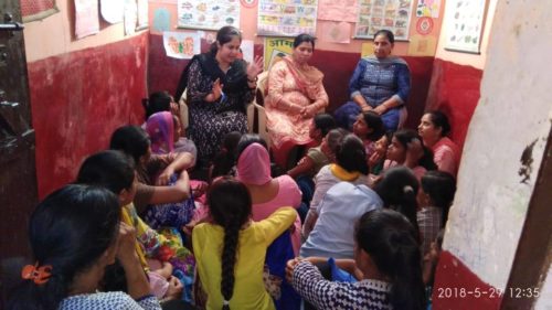 South East DLSA Awareness Menstrual Hygiene Day at Anganwadi Centre on 29.05.2018