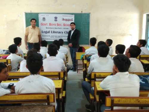 DLSA(SE) conducted Legal Literacy Classes Programme on 24.08.2018