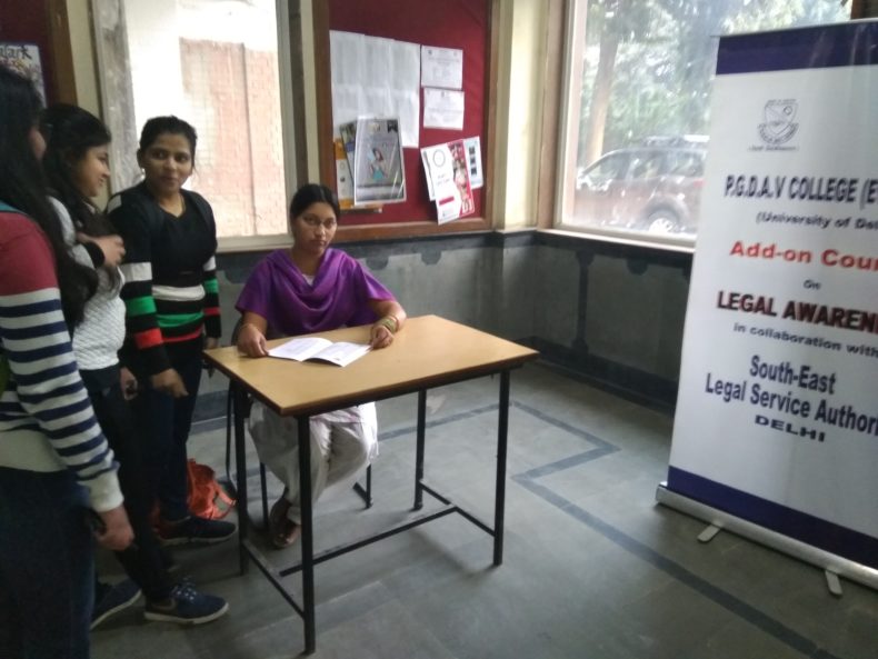 Legal Aid Services Clinic in PGDAV Collage on 17.01.2019