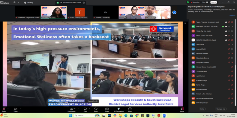 Awareness Session on the topic Importance of Mental Health & Mental Wellness-cum-Stress Relief (06.02.2026 & 07.02.2026)