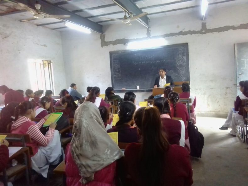 Legal Awareness Programme conducted by PLV with Advocate Sh. Sanjay Sharma in Govt. School of Shahdara District on the topic “Rights of children to free and compulsory Education Act 2009” at Mahila Pragati Manch, Vishwamitra Sarvodaya Kendriya Vidhyalaya, Delhi on dated 17.12.2016