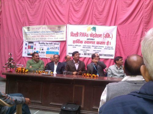 Legal Awareness Programme conducted by DLSA Shahdara in association with DLSA North-East District for member of RWA Federation on the topic “Prevention of Corruption Act, 1988” at Jharkhandi RWA, Shalimar Park, Delhi on dated 24.12.2016, Resource Person Sh. Ankit Gupta Advocate.