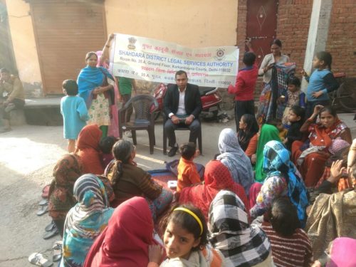 Legal Awareness Programme conducted by PLV with Advocate Sh. Pankaj Sharma in rural/ remote area of Shahdara District on the topic “Right of children to free and compulsory Education act 2009” at A-Block ,gali no -3,Pratap Nagar delhi on dated 14.12.2016