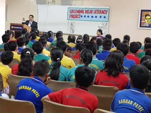 Greening Delhi Literacy Project held on 19.07.2017 at Vivekanand Public School, Anand Vihar