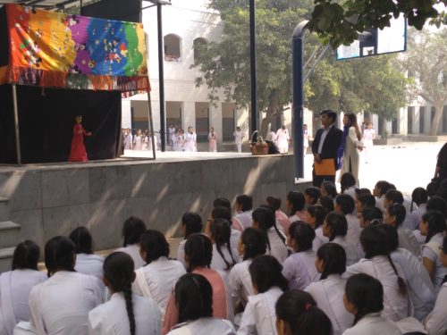 Puppet Show at Govt. Girls Senior Secondary School No. 3, Bhola Nath Nagar, Shahdara, Delhi on 28.10.2017.