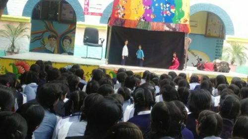 Puppet Show at Govt. Girls Secondary School, G.T. Road Shahdara, Delhi on 14.11.2017.
